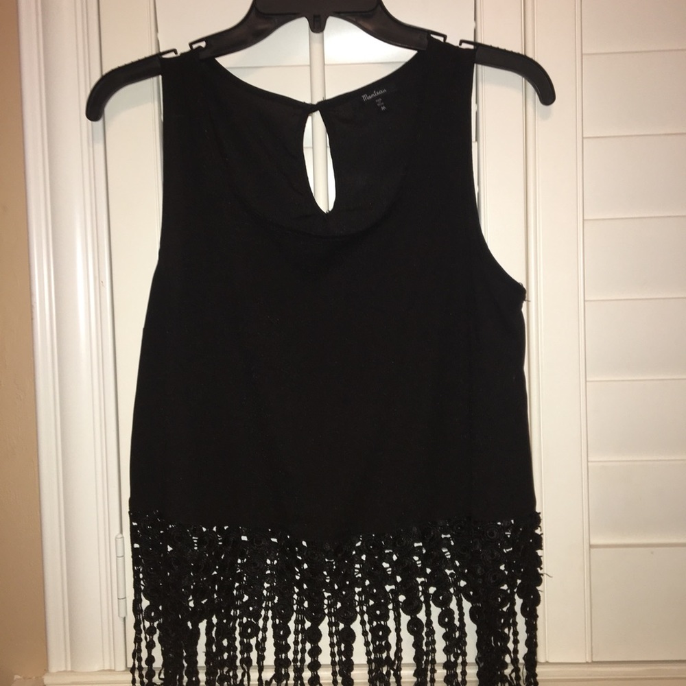 formal black tank top